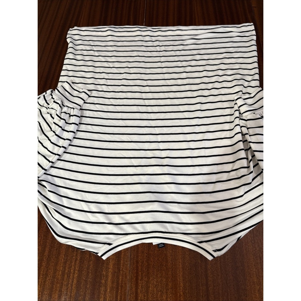 $145 CAbi Long Sleeve Pullover Knit Top. Medium Striped Oversized Tie Neck SOFT! - Picture 10 of 10